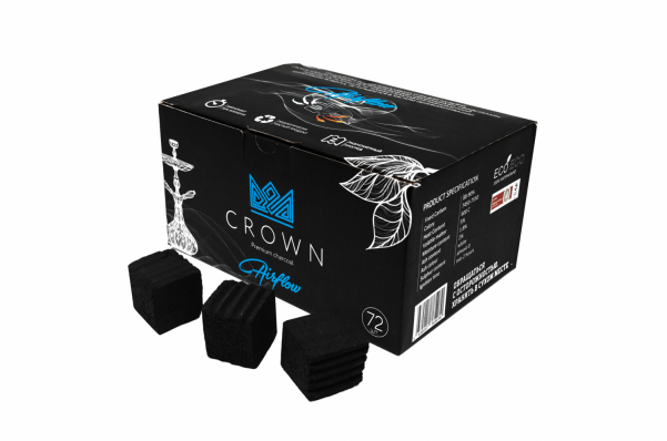 Уголь для кальяна Crown Airflow 72шт